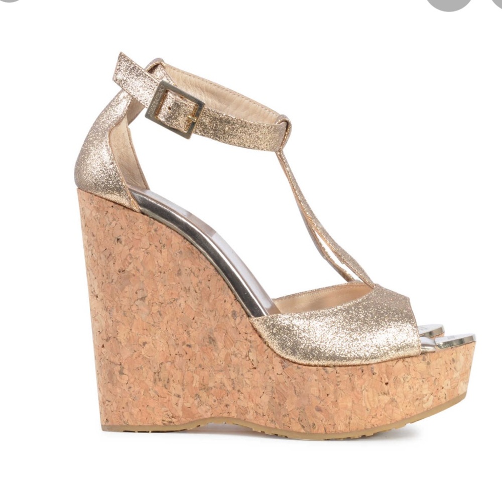 Gold Wedge Sandals